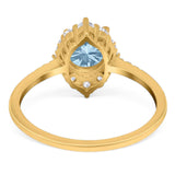 Art Deco Round Natural Stone Halo Ring