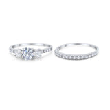 Three Stone Round Vintage Style Ring