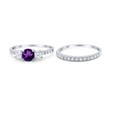 Three Stone Round Vintage Style Ring