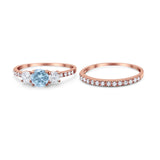 Three Stone Round Vintage Style Ring