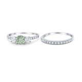 Three Stone Round Vintage Style Ring