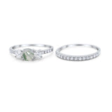 Three Stone Round Vintage Style Ring