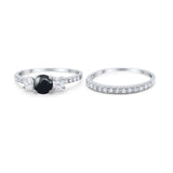 Three Stone Round Vintage Style Ring