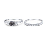Three Stone Round Vintage Style Ring