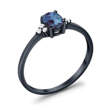 Art Deco Oval Natural Stone Wedding Ring