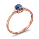 Art Deco Oval Natural Stone Wedding Ring