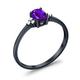 Art Deco Oval Natural Stone Wedding Ring