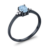 Art Deco Oval Natural Stone Wedding Ring