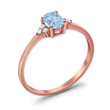 Art Deco Oval Natural Stone Wedding Ring