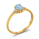 Art Deco Oval Natural Stone Wedding Ring