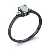 Art Deco Oval Natural Stone Wedding Ring