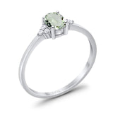 Art Deco Oval Natural Stone Wedding Ring