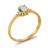 Art Deco Oval Natural Stone Wedding Ring