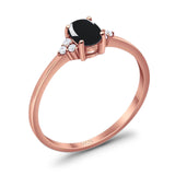 Art Deco Oval Natural Stone Wedding Ring