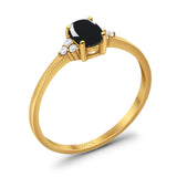 Art Deco Oval Natural Stone Wedding Ring