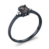 Art Deco Oval Natural Stone Wedding Ring