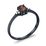 Art Deco Oval Natural Stone Wedding Ring