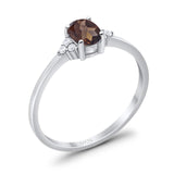 Art Deco Oval Natural Stone Wedding Ring