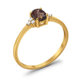 Art Deco Oval Natural Stone Wedding Ring