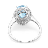 Art Deco Pear Natural Stone Wedding Ring