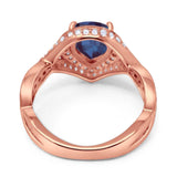 Pear Teardrop Natural Stone Twisted Ring