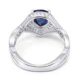 Pear Teardrop Natural Stone Twisted Ring