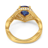 Pear Teardrop Natural Stone Twisted Ring
