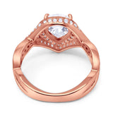 Pear Teardrop Natural Stone Twisted Ring