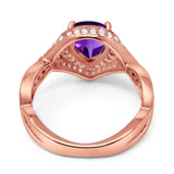 Pear Teardrop Natural Stone Twisted Ring