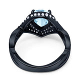 Pear Teardrop Natural Stone Twisted Ring