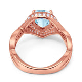 Pear Teardrop Natural Stone Twisted Ring