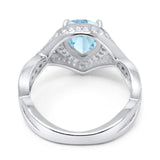 Pear Teardrop Natural Stone Twisted Ring