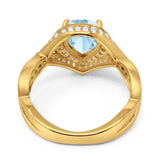 Pear Teardrop Natural Stone Twisted Ring
