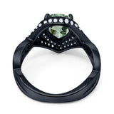 Pear Teardrop Natural Stone Twisted Ring