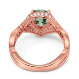 Pear Teardrop Natural Stone Twisted Ring