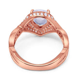 Pear Teardrop Natural Stone Twisted Ring