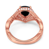 Pear Teardrop Natural Stone Twisted Ring