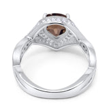 Pear Teardrop Natural Stone Twisted Ring