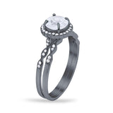 Two Piece Art Deco Halo Ring