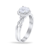 Two Piece Art Deco Halo Ring