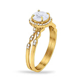 Two Piece Art Deco Halo Ring