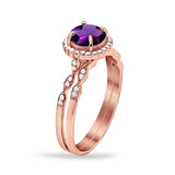 Two Piece Art Deco Halo Ring