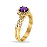 Two Piece Art Deco Halo Ring