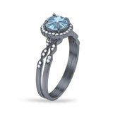 Two Piece Art Deco Halo Ring