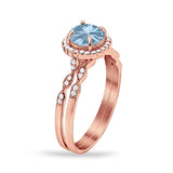 Two Piece Art Deco Halo Ring
