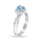 Two Piece Art Deco Halo Ring