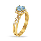 Two Piece Art Deco Halo Ring