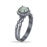 Two Piece Art Deco Halo Ring
