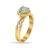 Two Piece Art Deco Halo Ring