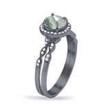 Two Piece Art Deco Halo Ring